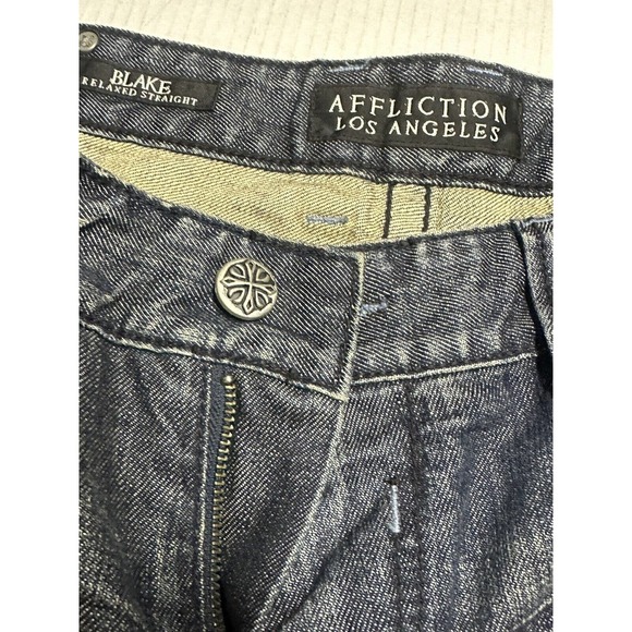 Affliction Black Label Premium Jeans Mens Size 38 Renegade Wash Distressed EUC - Picture 6 of 15